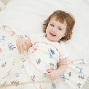 婴儿盖毯竹纤维纱布毯子夏季冰丝毯新生幼儿童外出毯空调毯夏凉被