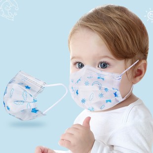 儿童口罩防护专用三层透气学生男女童小孩卡通立体口鼻一次性口罩
