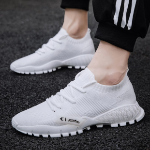 2020夏季新款休闲男鞋韩版潮流老爹鞋网面鞋透气飞织潮鞋时尚白鞋