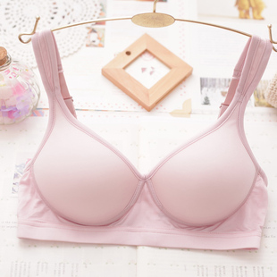 真丝文胸聚拢小胸性感无钢圈上托防下垂运动胸罩睡眠内衣女薄款