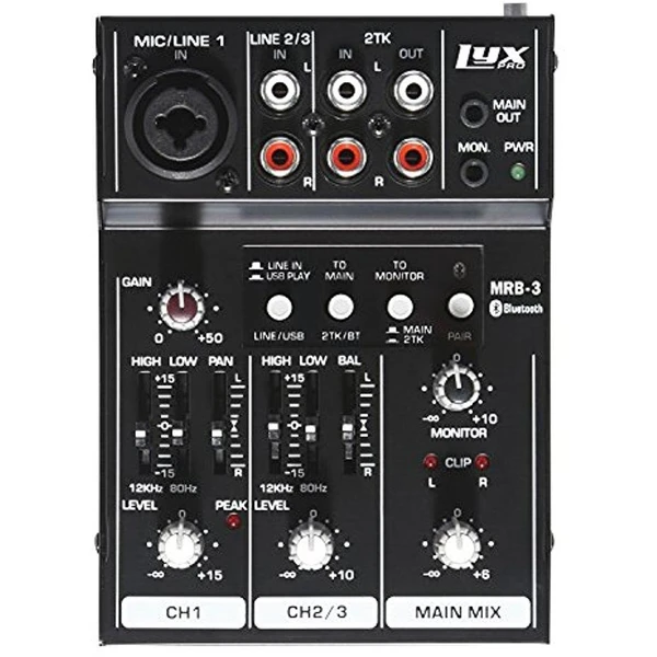 LyxPro MRB3 3-Channel Audio Mixer