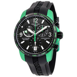 DS Podium Aluminum  Black Rubber Men's Quartz Watch
