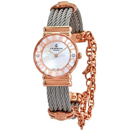 St. Tropez Quartz White Mother of Pearl Dial Ladies Watch