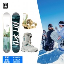 【吾折天 傲娇专区】NITRO MERCY女款W20新款全能平花公园滑雪板单板830461/836428/848521 三件套 雪板+雪鞋+固定器  山脉户外