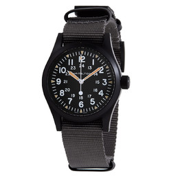 Khaki Field Hand Wind Black Dial Watch