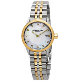 Freelancer Mother of Pearl Diamond Dial Ladies Two Tone Watch