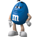 Small Blue M&M'S Character